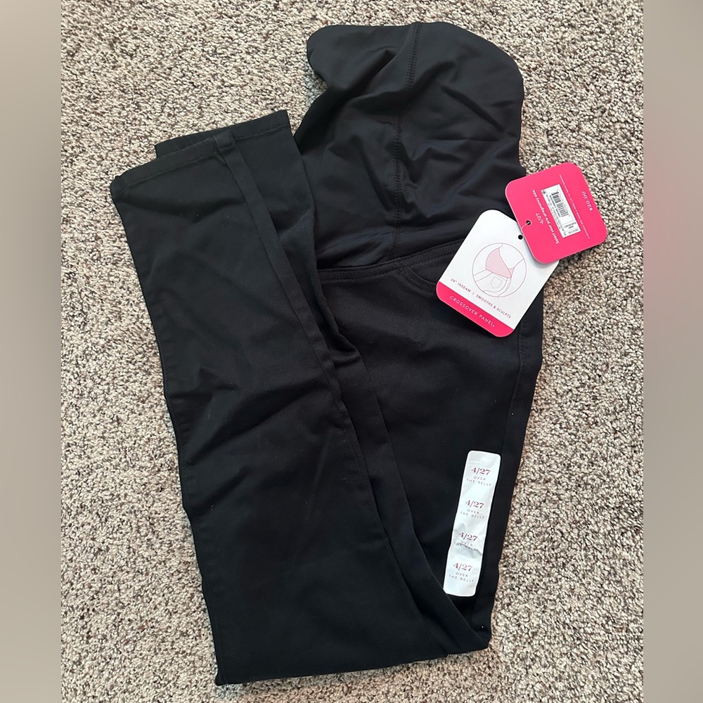 NWT Isabel Maternity over belly black jeans